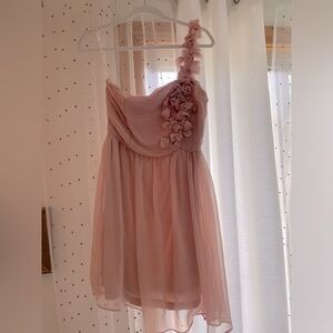 Dusty Pink one shoulder dress